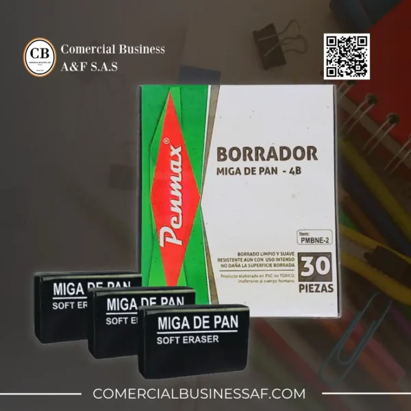 Borrador Penmax Miga De Pan Negro x30